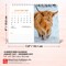 BrownTrout; Highland Cows | 2027 7.5 x 6 Inch Monthly Double-View Easel Desk Calendar; Category:Desk Calendars; Image:7